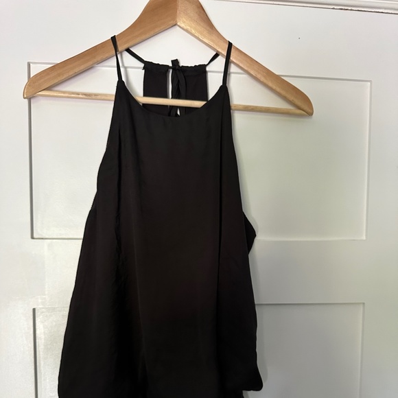 Abercrombie & Fitch Bodysuit Blossom Black Tie Back Tank Top - Picture 1 of 4